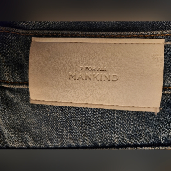 NWT 7 For All Mankind EASY SLIM CROPPED PALMA ROSA HIGH WAIST Distressed Denim - Picture 6 of 10